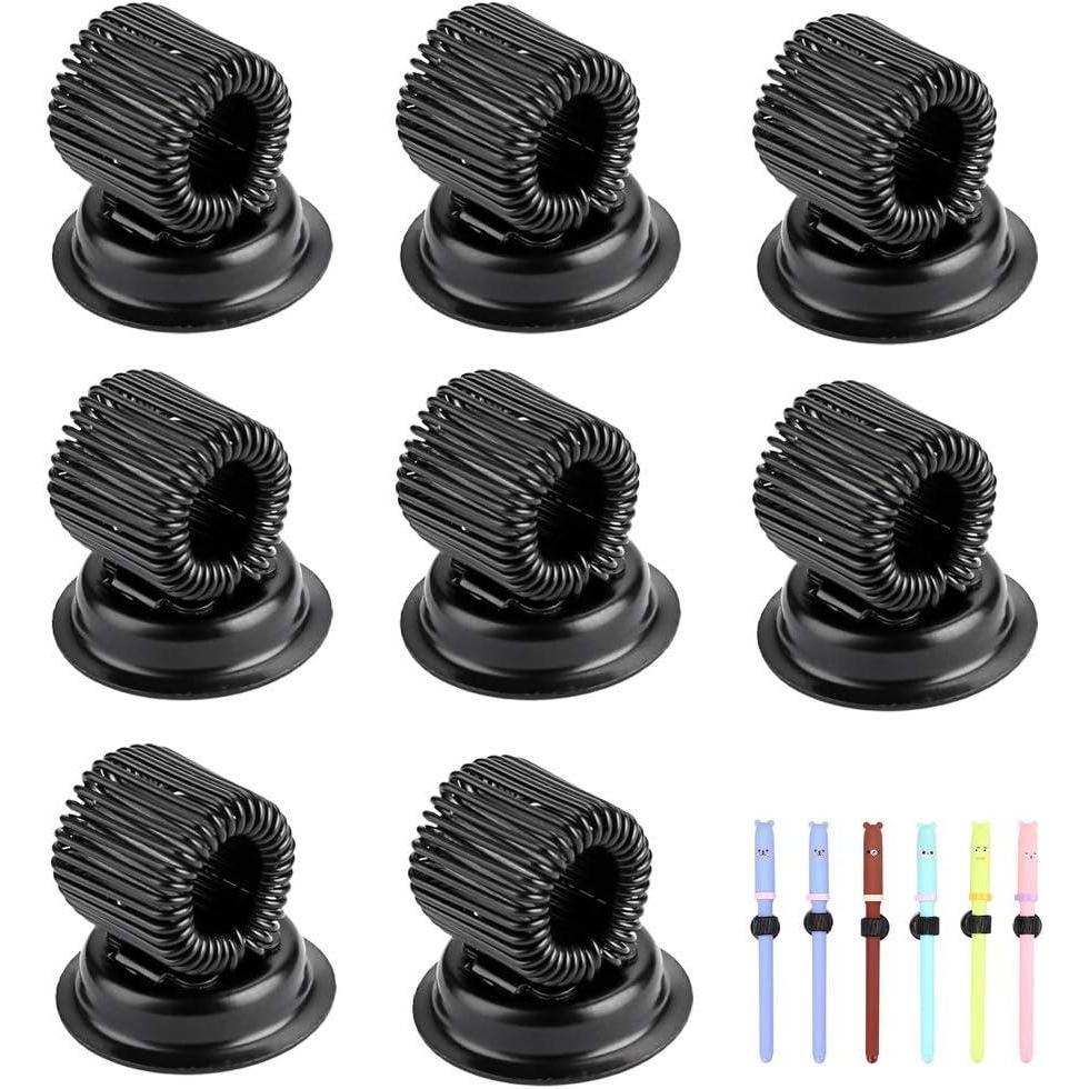 imageBTSKY Stainless Steel Pen Holder Clips 8 Pack BlackBlack