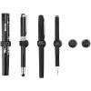 BTSKY ® 6 Pack Black Plating Pen Holder Clips- Self Adhesive Pen Pencil Holder Pen Clip Holder with Adjustable Spring Loop Fit any Size Pens Markers Use in Home Office Whiteboard Kitch Car(Black)