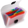 BTSKY 13 Pocket Accordian File Organizer- Plastic Wallet for Cards,Coupons,Receipt,Tax Item, Mini Expanding Folders Organizational A6 Portable Folder