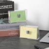 BTSKY 2 Pack Clear Acrylic Index Card Box for 3×5 Inch Cards, Holder Notecard Box Recipe Card Box Plastic Storage Organizer for Filling Index, Note Cards, Flashcards, Recipes(3×5 inch)
