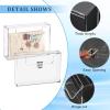 BTSKY 2 Pack Clear Acrylic Index Card Box for 3×5 Inch Cards, Holder Notecard Box Recipe Card Box Plastic Storage Organizer for Filling Index, Note Cards, Flashcards, Recipes(4×6 inch)