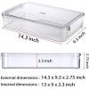 BTSKY 2 Pack Plastic Storage Containers with Lids, Portable Project Case Document Organizer Stackable Plastic File Storage Box for A4 File Paper Documents Scrapbook Art Supplies&Crafts(Big, White)(White)