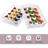 BTSKY 2 Tier Clear Plastic Cupcake Holder with Lid & Handles, Portable Cupcake Carrier for 24 Cupcakes, Stackable Cupcake Storage Container with Convenient Slot Tray Large Plastic Storage Box, White(White)
