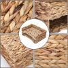 BTSKY 2 Tier Water Hyacinth Letter File Storage Basket, Woven Paper Organizer A4 File Tray Magazine Holder Woven Basket for Desk Document Office Paper Organizer and Storage(Horizontal)