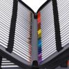 BTSKY 200 Slots Colored Pencil Organizer – Deluxe PU Leather Pencil Case Holder With Removal Handle Strap Pencil Box Large for Colored Pencils Watercolor Pencils White Marble(Black)