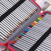 BTSKY 200 Slots Colored Pencil Organizer – Deluxe PU Leather Pencil Case Holder With Removal Handle Strap Pencil Box Large for Colored Pencils Watercolor Pencils White Marble(Pink)