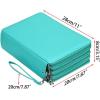 BTSKY 200 Slots Colored Pencil Organizer – Deluxe PU Leather Pencil Case Holder With Removal Handle Strap Pencil Box Large for Colored Pencils Watercolor Pencils White Marble(Green)