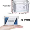 BTSKY 2PCS Outdoor Business Card Holder Clear Acrylic Name Card Display Box Wall Mount Marketing Holder Case with Cover Take One Cards Holders for Shop Marketing Needs Fits 3.5×2.2 Inch 50 Cards