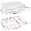 BTSKY 2-Tier Cute Bear Storage Box with Removable Divided Tray Portable Clear Plastic Art Craft Supply Organizer Stackable Home Office Supplies Storage Container for Pens Notes A4 papers etc (Clear)(Clear)