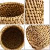 BTSKY 3 Pack Rattan Pen Cup, Handmade Desk Pencil Holders Makeup Brush Holder Multi-Functional Woven Basket Office&Home Desktop Organizer (Cylinder)(Cylinder)