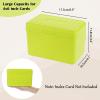 BTSKY 4 Pack 4 x 6 inch Index Card Box – Index Card Holder Notecard Box Recipe Organizer Plastic Storage Organizer for Filling Recipe Cards, Notes, Flashcards, Recipes, 4 Colors(Not Include Cards)(Yellow)