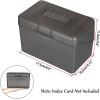 BTSKY 4 Pack 4 x 6 inch Index Card Box – Index Card Holder Notecard Box Recipe Organizer Plastic Storage Organizer for Filling Recipe Cards, Notes, Flashcards, Recipes, 4 Colors(Not Include Cards)(Grey)
