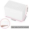 BTSKY 4 Pack 4 x 6 inch Index Card Box – Index Card Holder Notecard Box Recipe Organizer Plastic Storage Organizer for Filling Recipe Cards, Notes, Flashcards, Recipes, 4 Colors(Not Include Cards)(White)