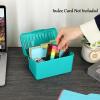 BTSKY 4 Pack 4 x 6 inch Index Card Box – Index Card Holder Notecard Box Recipe Organizer Plastic Storage Organizer for Filling Recipe Cards, Notes, Flashcards, Recipes, 4 Colors(Not Include Cards)(Green)