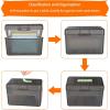 BTSKY 4 Pack 4 x 6 inch Index Card Box – Index Card Holder Notecard Box Recipe Organizer Plastic Storage Organizer for Filling Recipe Cards, Notes, Flashcards, Recipes, 4 Colors(Not Include Cards)(Grey)