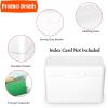 BTSKY 4 Pack 4 x 6 inch Index Card Box – Index Card Holder Notecard Box Recipe Organizer Plastic Storage Organizer for Filling Recipe Cards, Notes, Flashcards, Recipes, 4 Colors(Not Include Cards)(White)