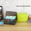 BTSKY 4 Pack 4 x 6 inch Index Card Box – Index Card Holder Notecard Box Recipe Organizer Plastic Storage Organizer for Filling Recipe Cards, Notes, Flashcards, Recipes, 4 Colors(Not Include Cards)(4 Colors)