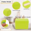 BTSKY 4 Pack 4 x 6 inch Index Card Box – Index Card Holder Notecard Box Recipe Organizer Plastic Storage Organizer for Filling Recipe Cards, Notes, Flashcards, Recipes, 4 Colors(Not Include Cards)(Yellow)
