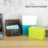 BTSKY 4 Pack 4 x 6 inch Index Card Box – Index Card Holder Notecard Box Recipe Organizer Plastic Storage Organizer for Filling Recipe Cards, Notes, Flashcards, Recipes, 4 Colors(Not Include Cards)(4 Colors)