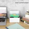 BTSKY 4 Pack 4 x 6 inch Index Card Box – Index Card Holder Notecard Box Recipe Organizer Plastic Storage Organizer for Filling Recipe Cards, Notes, Flashcards, Recipes, 4 Colors(Not Include Cards)(White)