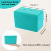 BTSKY 4 Pack 4 x 6 inch Index Card Box – Index Card Holder Notecard Box Recipe Organizer Plastic Storage Organizer for Filling Recipe Cards, Notes, Flashcards, Recipes, 4 Colors(Not Include Cards)(Green)