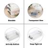 BTSKY 4 Pack Extra Large Plastic Pencil Box Stackable Translucent Clear Pencil Caase Crayon Box Set, Marker Organizer Art Supply Storage Organizer for Gel Pens Pencils Erasers Tape Markers etc(Grey)(Grey)
