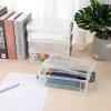 BTSKY 4 Pack Extra Large Plastic Pencil Box Stackable Translucent Clear Pencil Caase Crayon Box Set, Marker Organizer Art Supply Storage Organizer for Gel Pens Pencils Erasers Tape Markers etc(Grey)(Grey)
