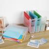 BTSKY 4 Pack Scrapbook Paper Storage Box with Wheels, Plastic Storage Organizer for 12″ x 12″ Scrapbook Papers, Portable File Organizer with Built-in Handle, Functional Magazine Holder Paper Rack