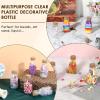 BTSKY 45 Pcs 2.5 oz Plastic Mini Potion Bottles Small Jars with Cork Lids DIY Decoration Clear Sand Art Bottles Tiny sand Jars Wishing/Message Bottle for Halloween Decorations, Wedding/Party Favors(4.1 Ounces)