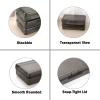 BTSKY 5 Pack Multipurpose Utility Storage Box- Large Capacity Pencil Box Stackable with Snap Lid Closure Pencil Holder Plastic Pencil Box for Organize Pencils Watercolor Pens (Grey)(Grey)