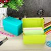 BTSKY 6 Pack 3 x 5 inch Index Card Box – Index Card Holder Notecard Box Recipe Card Box Plastic Storage Organizer for Filling Index Cards, Note cards, Flashcards, Recipes and Addresses(Colorful)(Colorful)