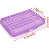 BTSKY 6 Pack Multipurpose Utility Box- Large Capacity Pencil Box with Lid Snap Closure Pencil Holder for Organize and Carry Pencils Watercolor Pens Stationery Office Supplies Organizer Blue(Purple)