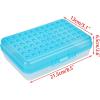 BTSKY 6 Pack Multipurpose Utility Box- Large Capacity Pencil Box with Lid Snap Closure Pencil Holder for Organize and Carry Pencils Watercolor Pens Stationery Office Supplies Organizer Blue(Blue)