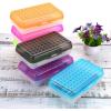 BTSKY 6 Pack Multipurpose Utility Box- Large Capacity Pencil Box with Lid Snap Closure Pencil Holder for Organize and Carry Pencils Watercolor Pens Stationery Office Supplies Organizer Blue(Colorful)