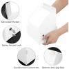 BTSKY Acrylic Suggestion Box with Lock Wall Mounted Acrylic Donation Box with 5″x7″ Sign Slot Office Ballot Boxes with Side-Pocket Collection Boxes for Voting Locking Suggestion Mailbox, White(USTRAM-27394)