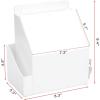 BTSKY Acrylic Suggestion Box with Lock Wall Mounted Acrylic Donation Box with 5″x7″ Sign Slot Office Ballot Boxes with Side-Pocket Collection Boxes for Voting Locking Suggestion Mailbox, White(USTRAM-27394)