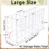 BTSKY Acrylic Vinyl Roll Holder, 41-Holes Vinyl Strorage Organizer for Craft Room Organization, Vinyl Roll Storage Rack with 41 Holes|Aperture 2 Inch/2.8 Inch Ideal for Vinyl Sheets, Wrapping Paper