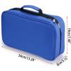 BTSKY Art Marker Carrying Case Lipstick Organizer-60 Slots Canvas Zippered Markers Storage for Touch Spectrum Noir Paint Sharpie Markers, Empty Wallet Only (Black)(Blue)