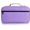 BTSKY Art Marker Carrying Case Lipstick Organizer-60 Slots Canvas Zippered Markers Storage for Touch Spectrum Noir Paint Sharpie Markers, Empty Wallet Only (Black)(Purple)