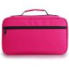 BTSKY Art Marker Carrying Case Lipstick Organizer-60 Slots Canvas Zippered Markers Storage for Touch Spectrum Noir Paint Sharpie Markers, Empty Wallet Only (Black)(Pink)