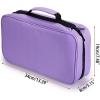 BTSKY Art Marker Carrying Case Lipstick Organizer-60 Slots Canvas Zippered Markers Storage for Touch Spectrum Noir Paint Sharpie Markers, Empty Wallet Only (Black)(Purple)