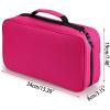 BTSKY Art Marker Carrying Case Lipstick Organizer-60 Slots Canvas Zippered Markers Storage for Touch Spectrum Noir Paint Sharpie Markers, Empty Wallet Only (Black)(Pink)