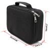 BTSKY Big Capacity Zipper Stationery Bag with Pattern-Multi-functional Stationery Organizer Pouch 36 Large Stretchy Slots for 72 Colored Pencils Black(Black)