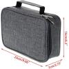 BTSKY Big Capacity Zipper Stationery Bag with Pattern-Multi-functional Stationery Organizer Pouch 36 Large Stretchy Slots for 72 Colored Pencils Black(Grey)