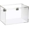 BTSKY Clear Acrylic 4 x 6 inch Index Card Box with Sign Lid – Index Card Holder Notecard Box Recipe Card Box Plastic Storage Organizer for Filling Index Cards, Note Cards, Flashcards, Recipes(5×8 Inch)