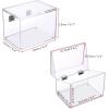 BTSKY Clear Acrylic 4 x 6 inch Index Card Box with Sign Lid – Index Card Holder Notecard Box Recipe Card Box Plastic Storage Organizer for Filling Index Cards, Note Cards, Flashcards, Recipes(4×6 Inch)