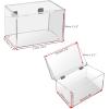 BTSKY Clear Acrylic 4 x 6 inch Index Card Box with Sign Lid – Index Card Holder Notecard Box Recipe Card Box Plastic Storage Organizer for Filling Index Cards, Note Cards, Flashcards, Recipes(5×8 Inch)