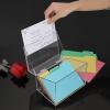 BTSKY Clear Acrylic 4 x 6 inch Index Card Box with Sign Lid – Index Card Holder Notecard Box Recipe Card Box Plastic Storage Organizer for Filling Index Cards, Note Cards, Flashcards, Recipes(4×6 Inch)