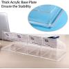 BTSKY Clear Acrylic Business Card Holder for Desk, 4 Tier 16 Pockets Acrylic Business Card Stand Organizer Premium Thickened Business Card Display Holder Name Cards Holders Fits 2.2 x 3.7 Inch