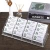 BTSKY Clear Acrylic Business Card Holder for Desk, 4 Tier 16 Pockets Acrylic Business Card Stand Organizer Premium Thickened Business Card Display Holder Name Cards Holders Fits 2.2 x 3.7 Inch
